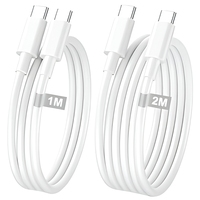 Câble de données en gros Type-C vers Type-C de 2 mètres en matériau TPE 6A SB-C vers USB-C