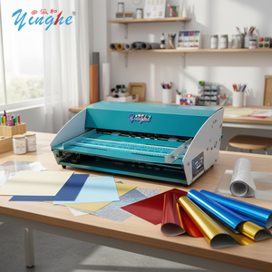 Cortadora y Plegadora Eléctrica de Escritorio Yinghe para Cartulina, PVC y Papel Especializado con Guía de Escala Láser - Product Image 1