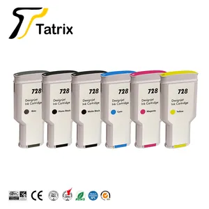Tatrix 728 잉크 카트리지 프리미엄 컬러 호환 프린터 잉크젯 728 잉크 카트리지 HP DesignJet T730 T830 728 잉크 카트리지