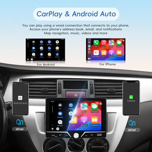 Lecteur MP5 pour voiture Podofo, <span class=keywords><strong>autoradio</strong></span> 1 DIN, écran tactile 7 pouces, Carplay filaire, Android Auto, EQ, BT, FM, <span class=keywords><strong>USB</strong></span> Type-C, OEM, ODM - Product Image 3