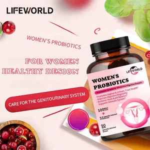 महिलाओं के पाचन और योनि प्रतिरक्षा स्वास्थ्य प्रोबायोटिक्स कैप्सूल के लिए ओईएम प्राकृतिक शाकाहारी प्रोबायोटिक्स सप्लीमेंट 50 बिलियन सीएफयू