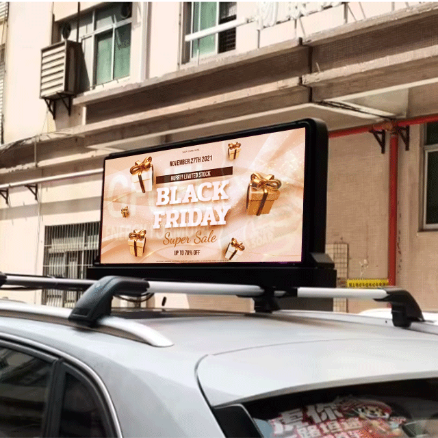 Taxi Top LED Display Screen, Car Video Electronic Car Mounted LED Screen