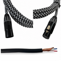 Câble de microphone XLR mâle-femelle OEM RH-X076 en tweed avec blindage spiralé, gaine en PVC et conducteur en cuivre sans oxygène