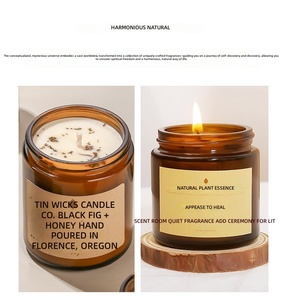 Bougie parfumée artisanale en cire <span class=keywords><strong>de</strong></span> soja sans fumée <span class=keywords><strong>pour</strong></span> chambre à coucher, aide au sommeil, cadeau, boîte souvenir, style classique - Product Image 5
