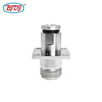 Pasokan Pabrik Konektor Solder Koaksial RF Tipe N Female Jack Lurus 4 Lubang Flens 50Ohm untuk Kabel LMR240 H155 Tersedia