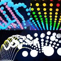 Boule cinétique RGBW - Matrice de 25 cm à contrôle ponctuel - Connexion DMX512 sans fil - Dispositif de levage de boule cinétique, Boule cinétique LED