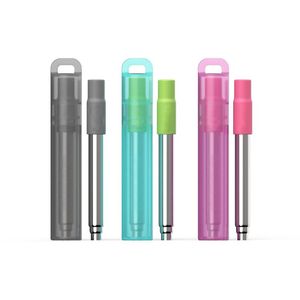 Asy Carry-pajitas plegables portátiles reutilizables de Metal, juego de pajitas de té de burbujas con funda - Product Image 5