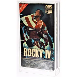 RAY YI UV resistance VHS Video Tape Box Acrylic Display Case For assette VHS Movie Film With Sliding Lid