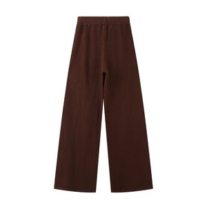 Frauen Herbst New Fashion Gestrickte Langarm Mantel Hose Retro Casual Chic Damen Damen anzug - Product Image 6