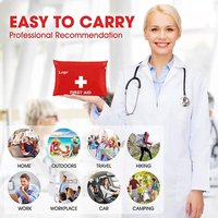 Trousse de premiers soins miniature d'urgence pour la maison, le bureau, les voyages, trousse de premiers soins 21*14cm, fournitures médicales portables, trousse de premiers soins