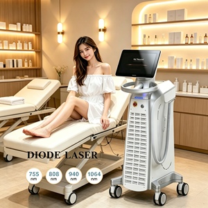 Produk Tren 2026 Mesin Penghilang Bulu Laser <span class=keywords><strong>Diode</strong></span> Profesional 808nm Peremajaan Kulit Peralatan Kecantikan Laser CE - Product Image 1