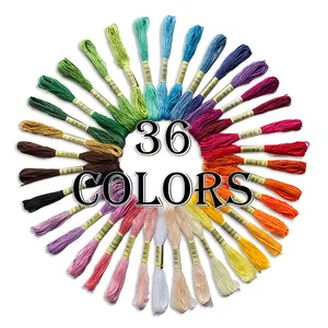 36colors yarn set marathon anchor china manufacturers price hand polyester embroidery threads for embroidery