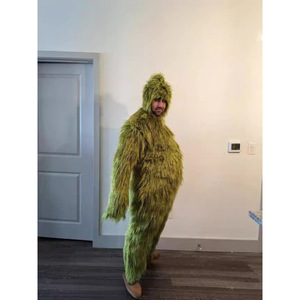 2025 Halloween Hit Green-haired Monster <strong>Grinch</strong> Cosplay Outfit - with Fur Pants Set for Role-playing <strong>Clothing</strong> - Product Image 5