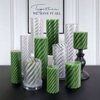 Moule à bougie en plastique PC fait main en spirale cylindrique, multi-tailles, vente directe d'usine en Chine