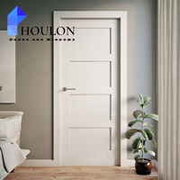 Nouvelles Arrivées Porte Intérieure Moderne en Bois Massif pour Chambre à Coucher, Design Couleur Bois, Porte en Bois pour Maison