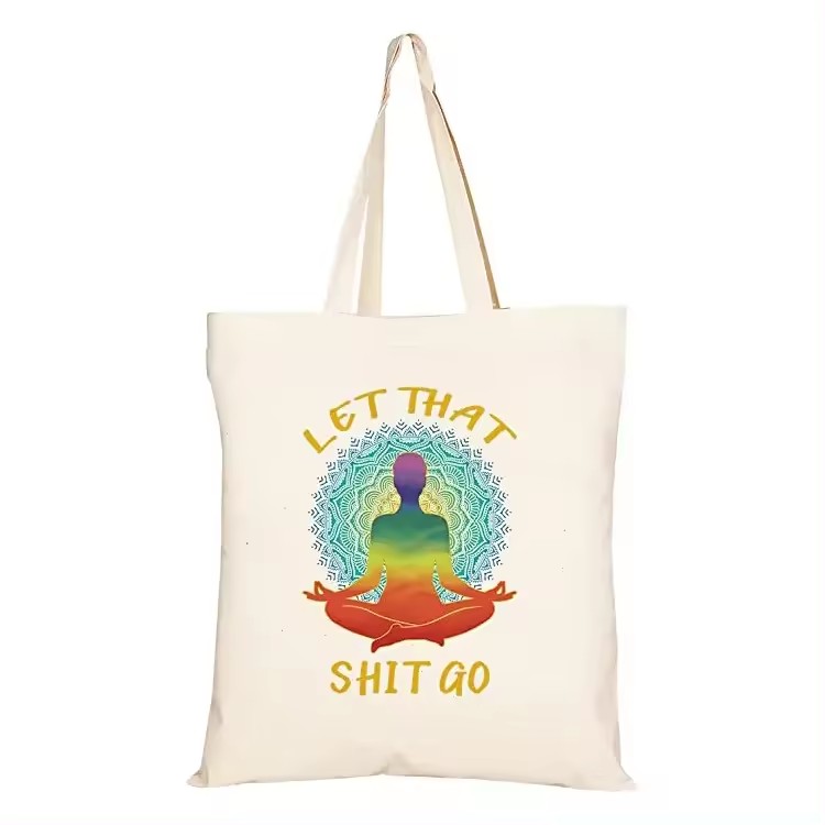 Wholesale Custom Reusable Canvas Organic Cotton Tote Shopping Bag With Custom Printed Logo