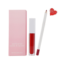 Bâton à lèvres de marque privée rouge à lèvres mat et crayon à lèvres ensembles de maquillage ensemble de rouge à lèvres de beauté