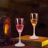 Verre à vin à lumière LED personnalisé pour la fête de remise des diplômes Thanksgiving Christmas Diwali & Valentine's Day Decorations