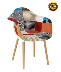 Chaise moderne confortable avec accoudoirs, meubles de salon, chaise en tissu, <span class=keywords><strong>fauteuil</strong></span> <span class=keywords><strong>patchwork</strong></span> à vendre - Product Image 2