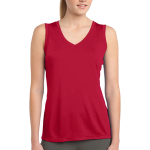 Women's Casual Sleeveless <b>Long</b> Tank <b>Tops</b> O-Neck Gym Yoga Sports <b>Vest</b> Breathable 180g Jersey Fabric Solid Color 3D Embroidery - Product Image 1