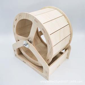 Wooden Hamster House Double Layer Villa With Seesaw And Sleeping Nest For Small Pets Indoor Outdoor Use - Product Image 2