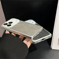 Coque antichoc en tissu jean avec protection d'angle pour iPhone 17 16 15 14 13 Pro Max, verre HD pour appareil photo, couleur bonbon