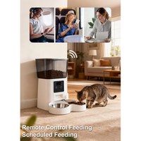 Distributeur automatique de nourriture pour animaux de compagnie intelligent WiFi 3,5 L avec contrôle à distance par application, programmable, pour chat et chien, pour la maison