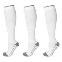 Chaussettes de compression élastiques pour mollets, vente en gros d'usine, pour le sport, la course, le fitness, chaussettes de mise en forme des jambes, chaussettes de compression montantes personnalisables avec logo
