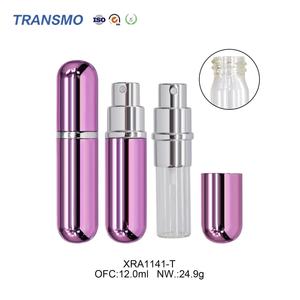 High-Grade 12ml Rose Gold Aluminum Perfume Bottle Set Replaceable Customizable Square Shape Pump Sprayer <b>Seal</b> Glass Bottles - Product Image 4