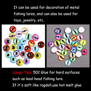 8mm-14mm plastique tête de gabarit leurre yeux multicolore verre Cabochon yeux pêche en mer accessoire de bricolage pour jouets et bijoux - Product Image 6