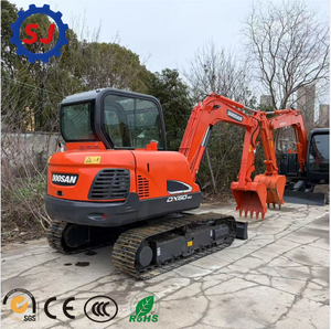 Excavatrice d'occasion Doosan DX60-9C 6 tonnes (6T) sur chenilles avec moteur Yanmar, faible nombre d'heures, consommation de carburant économique, pelle de 6000 kg - Product Image 6
