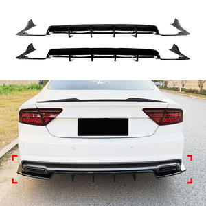 Amp-Z Rear Lip Spoiler Carbon Fiber Texture Matte Finish For Audi A7 C7 S-Line 2015-2017 Tuning Style - Product Image 1
