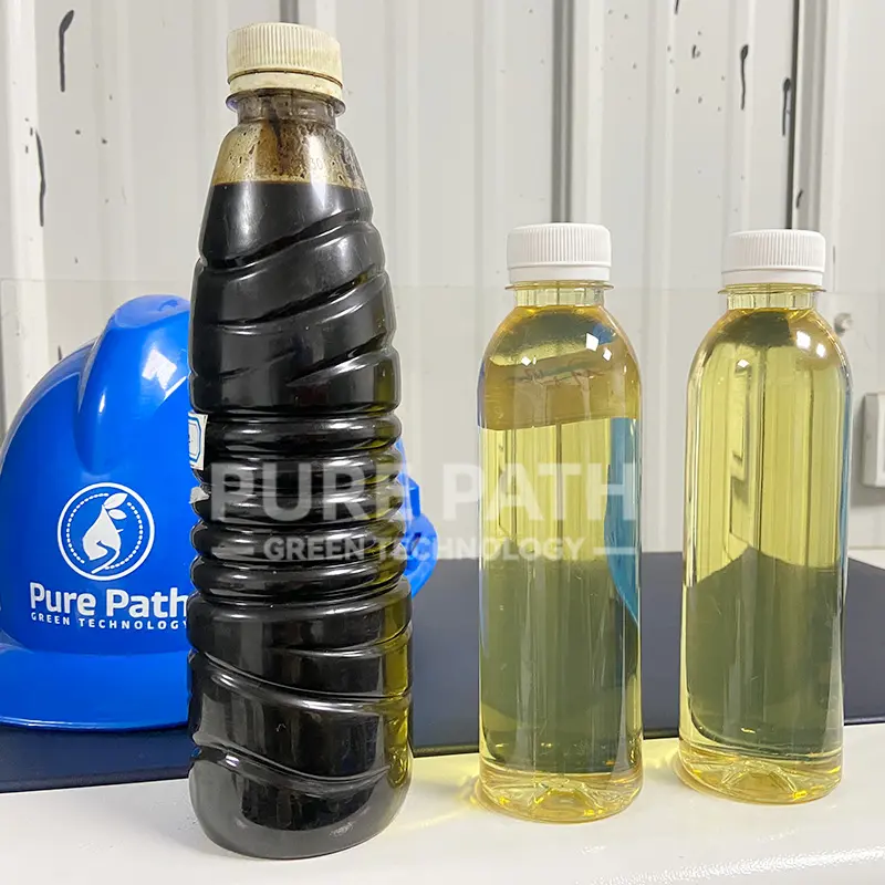15 Jaar Fabrikant Mini Olieraffinaderij Te Recyclen Api Groep 1/2 Nieuwe Basisolie Van Gebruikt Zwarte Olie