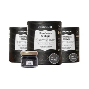 Chất lượng cao shilajit nhựa với giàu Fulvic axit có nguồn gốc từ Himalayas Ấn Độ có sẵn trong nhãn hiệu riêng và bao bì