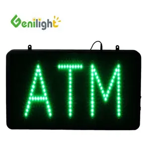 低价单绿色发光二极管自动柜员机开放显示标志