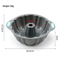 Moule à gâteau résistant aux hautes températures, compatible four, bicolore, pour donuts, pain de mie, chiffon, 20x17,5cm