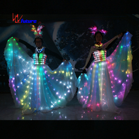 Tron Dance Software para ropa LED Control programable Traje de fibra óptica y accesorios para ropa de rendimiento de salón