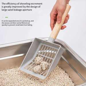 Bac à litière pour chat carré entièrement fermé en acier inoxydable de luxe, capacité 60x40x40cm, anti-fuite, anti-éclaboussures, anti-odeurs - Product Image 6