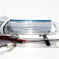 BIAOCHI Barre lumineuse LED étanche 47'' 120cm 216 LED, rouge et blanc, avec sirène intégrée et haut-parleur pour voiture et camion