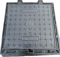 Couvercle de regard rond en fonte ductile certifié EN124, surface plaquée pour l'ingénierie électrique, avec service OEM/ODM