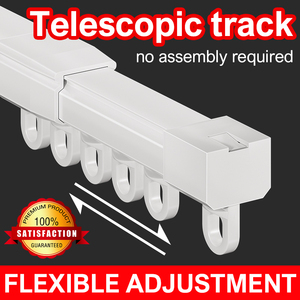 Cuttable Telescopic Adjustable <b>Curtain</b> Rail Flexible Length Aluminium Window Track - Product Image 4