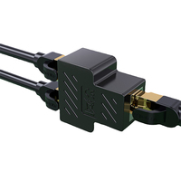 Adaptador de Red LAN Veggieg, Conector de Cable RJ45, Extensor 8P8C, Divisor de Red Hembra 1 a 2, Acoplador RJ45