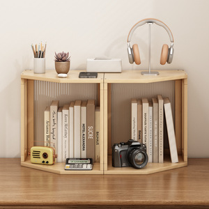 Mueble esquinero de madera maciza de 4 niveles, estantería de almacenamiento que ahorra espacio para sala de estar, dormitorio, librero - Product Image 2