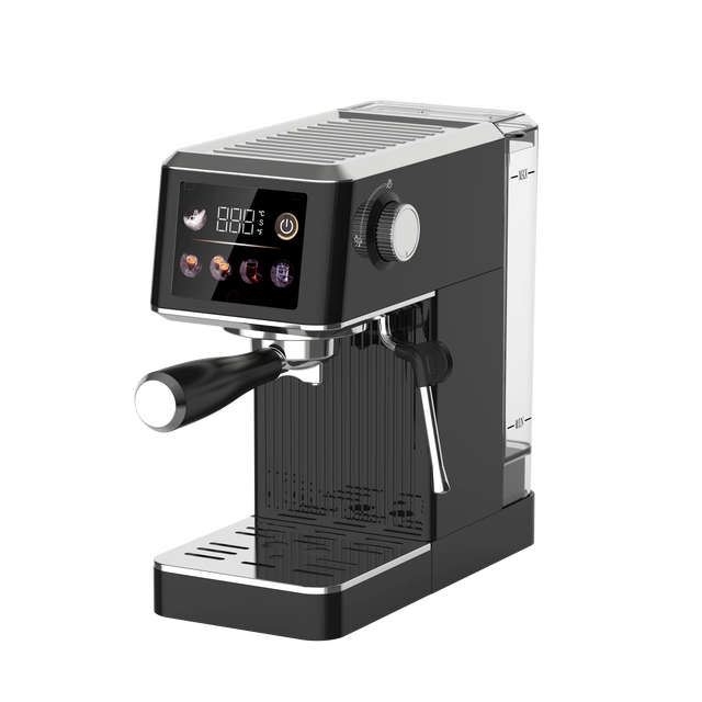Professional Portable Semi-Automatic Espresso Machine Smart Digital Touch Screen Colorful Display Electric Household French