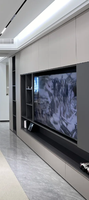 Mueble de TV Moderno y Minimalista para Pared Completa con Estantes con Pantalla LED, Almacenamiento Personalizado para Sala de Estar con Gran Capacidad de Organización