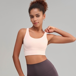 Soutien-gorge de sport à épaule dénudée, dos croisé à impact élevé pour femmes, soutien-gorge de course rembourré, haut de soutien-gorge d'entraînement antichoc - Product Image 2