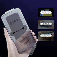Kit d'installation de protection d'écran en verre trempé à couverture complète pour iphone 13 14 15 pro max