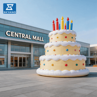 Gâteau d'anniversaire gonflable géant, décoration de fête, publicité promotionnelle commerciale
