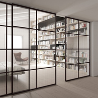 Portes coulissantes pliantes sans cadre Clearview 2023 en alliage d'aluminium pour l'intérieur, la chambre à coucher et l'extérieur