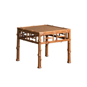 Bamboo Ming Style Small Square <b>Table</b> <b>Set</b> With Chair Durable Antique Design For <b>Dining</b> Room - Product Image 5